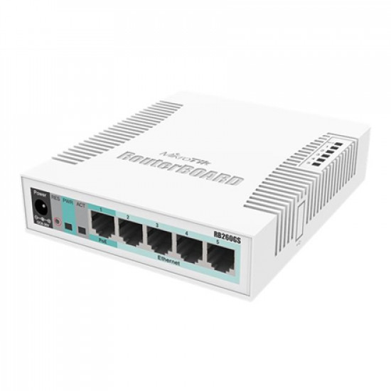 Switch|MIKROTIK|CSS106-5G-1S|Desktop/pedestal|5x10Base-T / 100Base-TX / 1000Base-T|1xSFP|CSS106-5G-1S