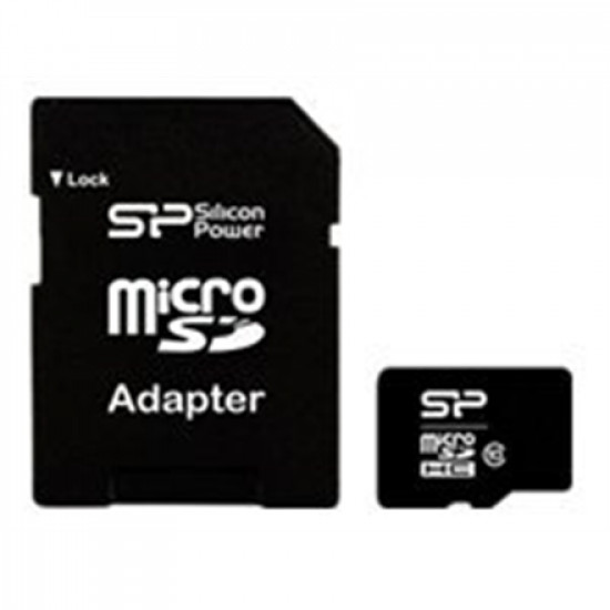 Silicon Power 16 GB, MicroSDHC, Flash memory class 10, SD adapter