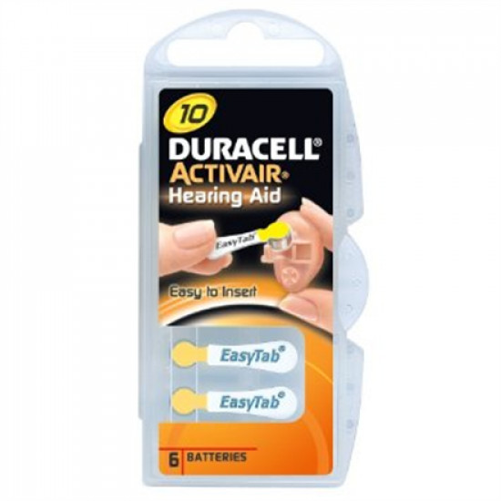 Duracell A10/DA10/ZL10, Zinc air cells, 6 pc(s)