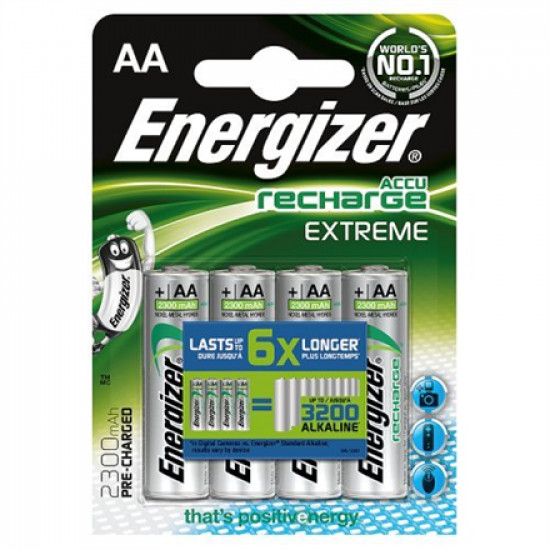 Energizer AA/HR6, 2300 mAh, Rechargeable Accu Extreme Ni-MH, 4 pc(s)