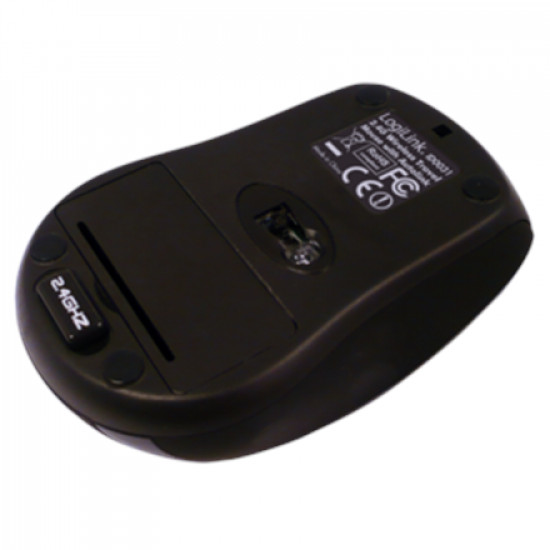 Logilink Maus optisch Funk 2.4 GHz wireless, Black, 2.4GH wireless mini mouse with autolink