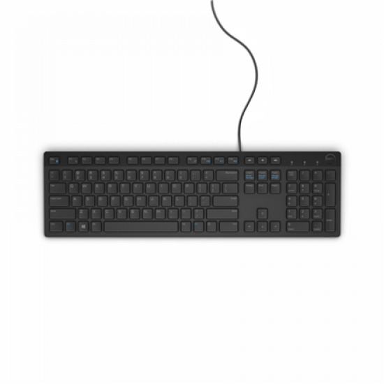 Dell KB216 Standard, Wired, Chiclet style, RU, Black, Numeric keypad, 503 g