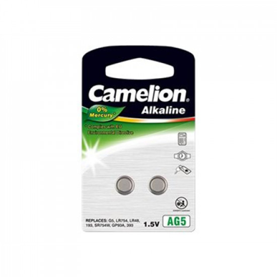 Camelion AG5/LR48/LR754/393, Alkaline Buttoncell, 2 pc(s)