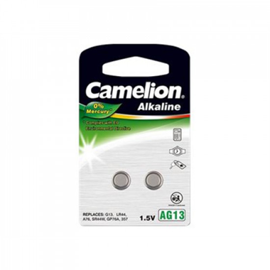 Camelion AG13/LR44/357, Alkaline Buttoncell, 2 pc(s)