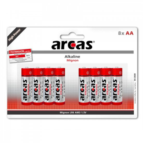 Arcas AA/LR6, Alkaline, 8 pc(s)