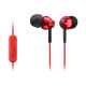 Sony In-ear Headphones EX series, Red Sony MDR-EX110AP In-ear, Red