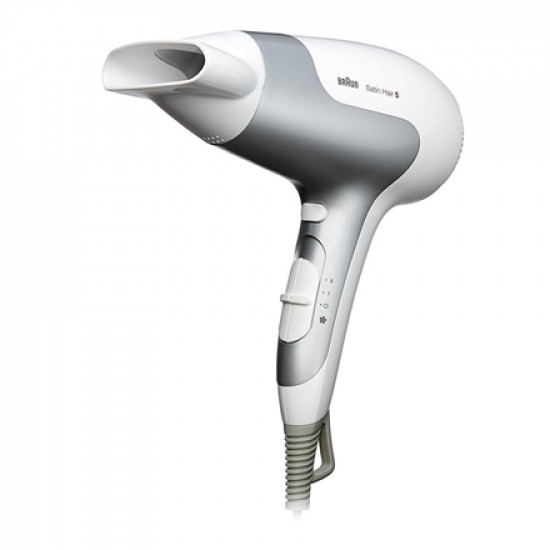 Braun Hair Dryer Satin Hair 5 HD 580 2500 W, Number of temperature settings 3, Ionic function, White/ silver