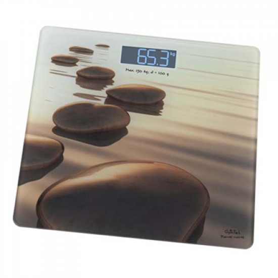 Gallet Personal scale Pierres beiges GALPEP951 Maximum weight (capacity) 150 kg, Accuracy 100 g, Photo with motive