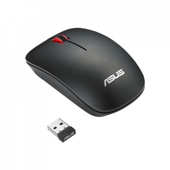 Asus WT300 RF Optical mouse, Wireless connection, No, Black/Red