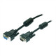 Logilink VGA extension cable male female 1.8 m, Black