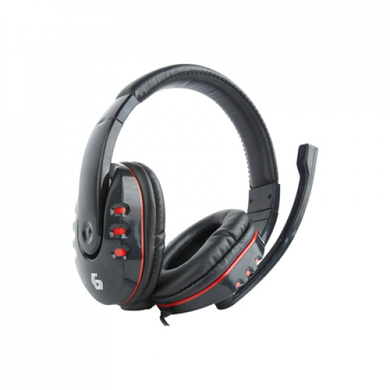 Gembird Glossy Black, Gaming headset with volume control, Built-in microphone, 3.5 mm