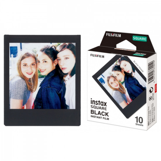 Fujifilm Instax Square Instant Film Black Quantity 10, Glossy