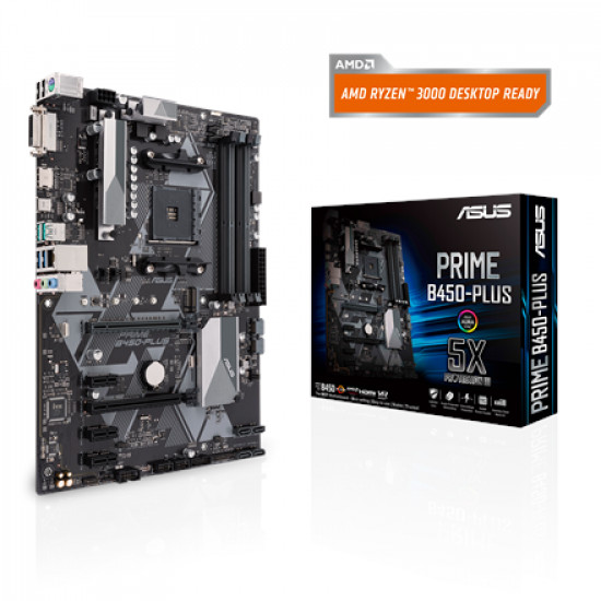 Asus PRIME B450-PLUS Processor family AMD, Processor socket AM4, Memory slots 4, Chipset AMD B, ATX