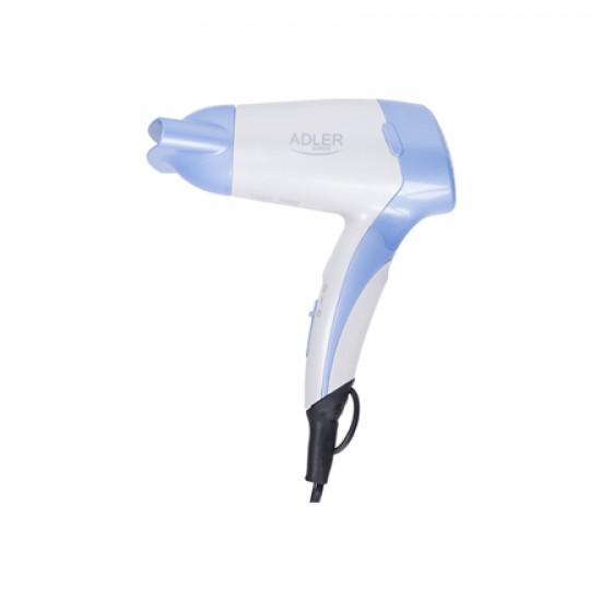 Adler Hair Dryer AD 2222 Foldable handle, 1200 W, White/blue