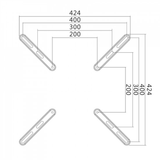 Logilink BP0029, VESA Adapter up to 400x400 Logilink Wall mount, 32-55 