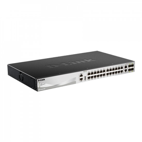 D-Link DGS-3130-30TS Switch Managed L3, Rack mountable, 1 Gbps (RJ-45) ports quantity 24, 10 Gbps (RJ-45) ports quantity 2, SFP+ ports quantity 4, Power supply type Optional redundant