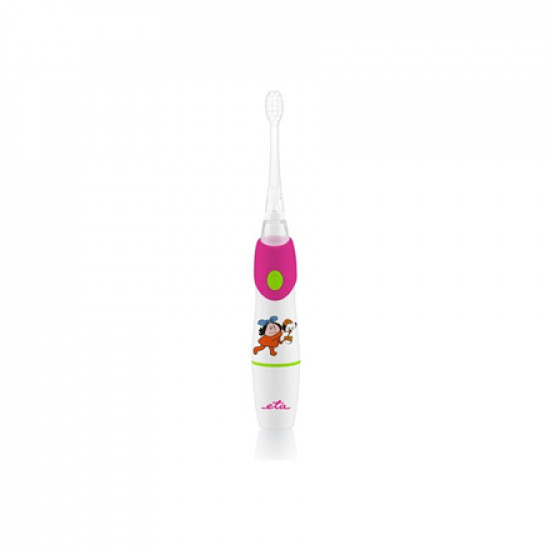 ETA SONETIC Toothbrush ETA071090010 Battery operated, For kids, Number of brush heads included 2, Sonic technology, White/ pink