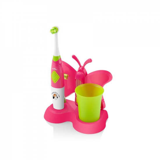 ETA Toothbrush with water cup and holder Sonetic ETA129490070 Battery operated, For kids, Number of brush heads included 2, Pink