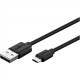 Goobay Micro USB charging and sync cable 46800 Black, USB 2.0 micro male (type B), USB 2.0 male (type A)