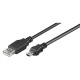 Goobay USB 2.0 Hi-Speed cable 50768 3 m, Black, USB 2.0 mini male (type B, 5-pin), USB 2.0 male (type A)