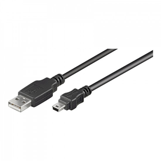 Goobay USB 2.0 Hi-Speed cable 50768 3 m, Black, USB 2.0 mini male (type B, 5-pin), USB 2.0 male (type A)