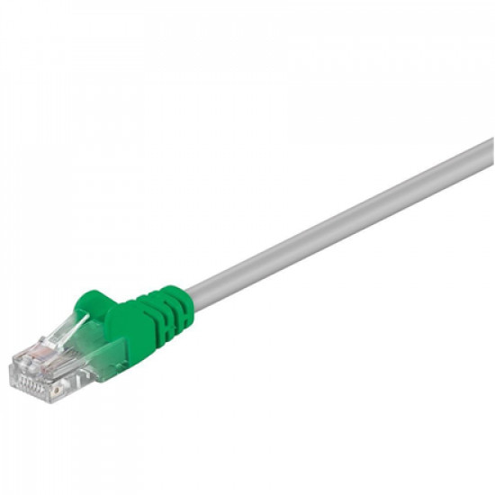 Goobay CAT 5e Crossover-patch cable, U/UTP 68864 5 m, Grey, green