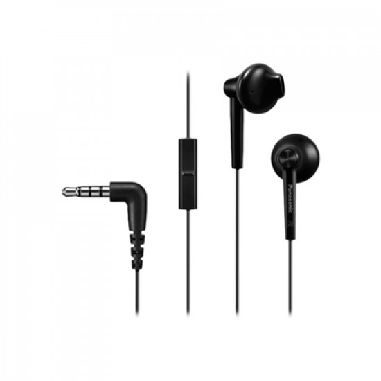 Panasonic Headphones RP-TCM55E-K Wired, In-ear, Microphone, 3.5 mm, Black