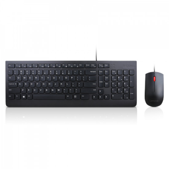 Lenovo | Essential | Essential Wired Keyboard and Mouse Combo - Lithuanian | Black | Keyboard and Mouse Set | Wired | EN/LT | Black