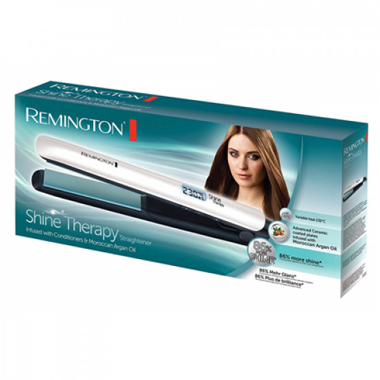 Remington Hair Straightener S8500 Shine Therapy Ceramic heating system, Display Yes, Temperature (max) 230 C, Number of heating levels 9, Silver