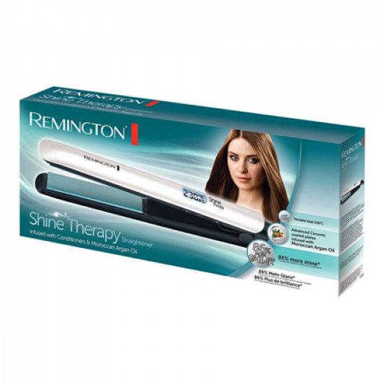 Remington Hair Straightener S8500 Shine Therapy Ceramic heating system, Display Yes, Temperature (max) 230 C, Number of heating levels 9, Silver