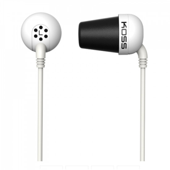 Koss Plug Wired, In-ear, Noise canceling, White