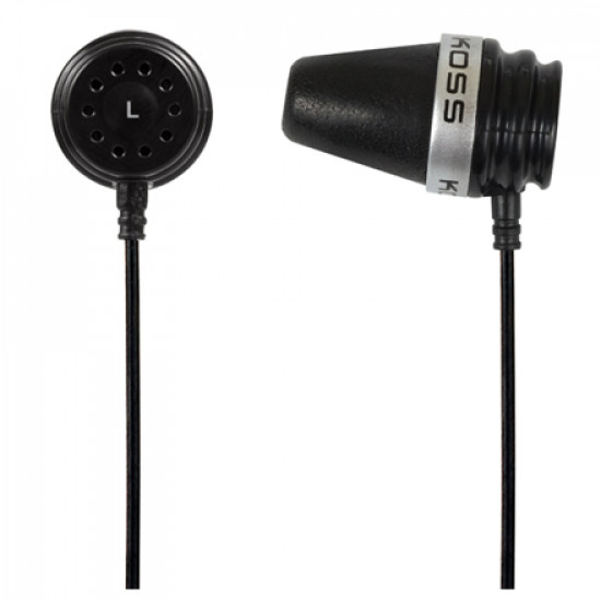 Koss Headphones Sparkplug Wired, In-ear, Noise canceling, Black