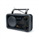 Muse 2-bands portable radio M-06DS Grey, AUX in