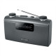 Muse Portable radio M-058R Black, AUX in