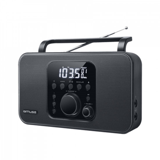 Muse Radio M-091R Black, AUX in, Alarm function