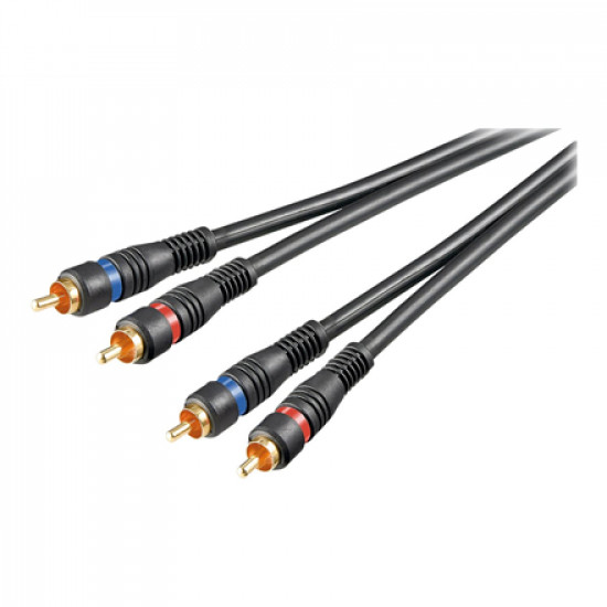 Goobay 50032 Stereo RCA cable 2x RCA, double shielded, 1.5 m