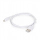 Cablexpert 8-pin sync and charging cable, white, 1 m