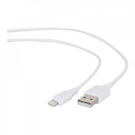 Cablexpert 8-pin sync and charging cable, white, 1 m