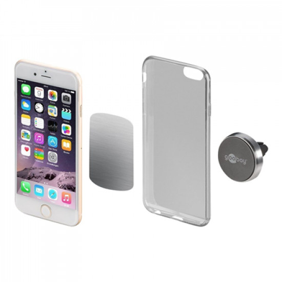 Goobay Magnetic mount Metal Slim Design for smartphones (35mm) 38685 Black/Silver