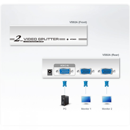 Aten 2-Port VGA Splitter (350MHz)