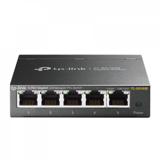 TP-LINK Switch TL-SG105E Web managed, Wall mountable, 1 Gbps (RJ-45) ports quantity 5, Power supply type External