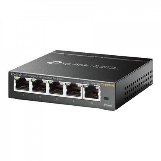 TP-LINK Switch TL-SG105E Web managed, Wall mountable, 1 Gbps (RJ-45) ports quantity 5, Power supply type External