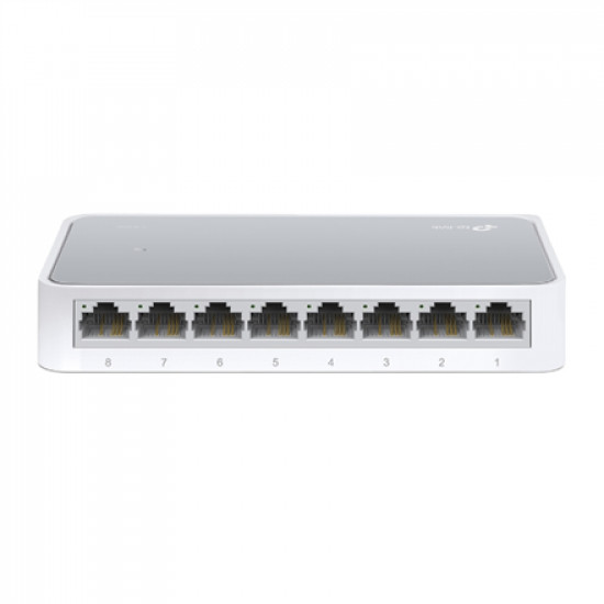 TP-LINK Switch TL-SF1008D Unmanaged, Desktop, 10/100 Mbps (RJ-45) ports quantity 8, Power supply type External