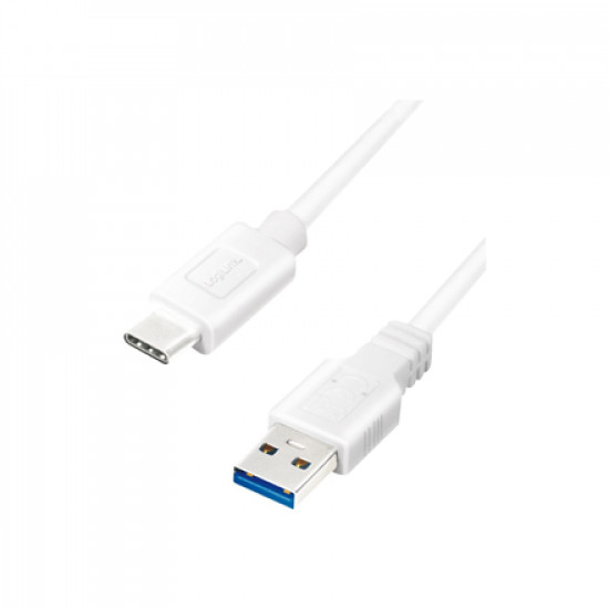 Logilink USB 3.2 Gen 1x1 Cable CU0174 1 m, White, USB-A Male, USB-C Male