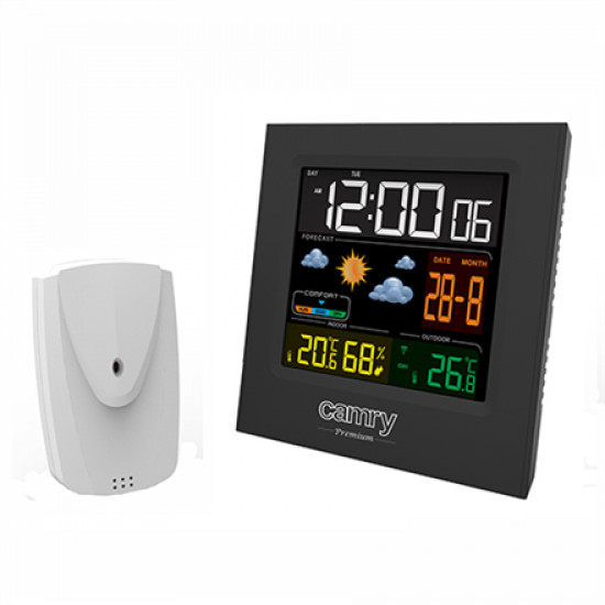 Camry Weather station CR 1166 Black, Date display