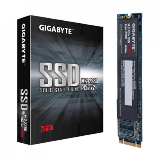 Gigabyte GP-GSM2NE8256GNTD 256 GB, SSD interface M.2 NVME, Write speed 800 MB/s, Read speed 1200 MB/s