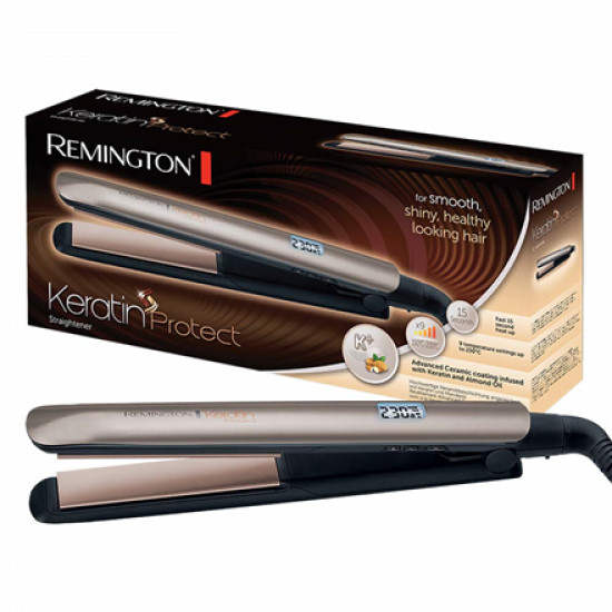 Remington | Keratin Protect Hair Straightener | S8540 | Ceramic heating system | Display LCD | Temperature (max) 230 °C | Bronze/Black