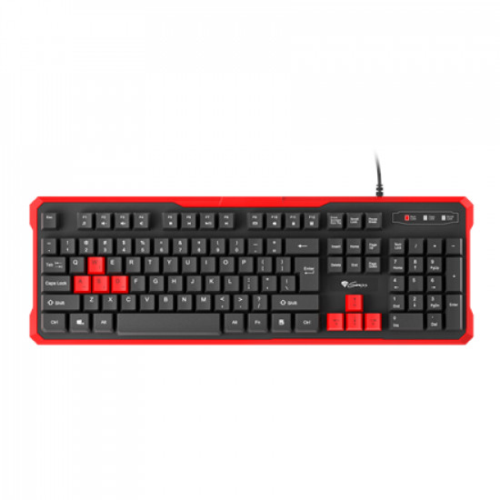 GENESIS RHOD 110 Gaming Keyboard, US Layout, Wired, Red