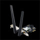 ASUS PCE-AX3000 (802.11ax) AX3000 Dual-Band PCIe Wi-Fi 6 Asus 2 external antennas Bluetooth 5.0, WPA3 network security, OFDMA and MU-MIMO