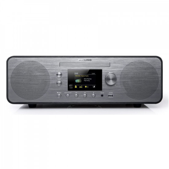 Muse Radio M-885 DBT USB port, FM radio, Grey, CD player, Bluetooth, 80 W